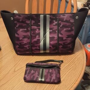 HAUTE SHORE Black Tote with White Logo